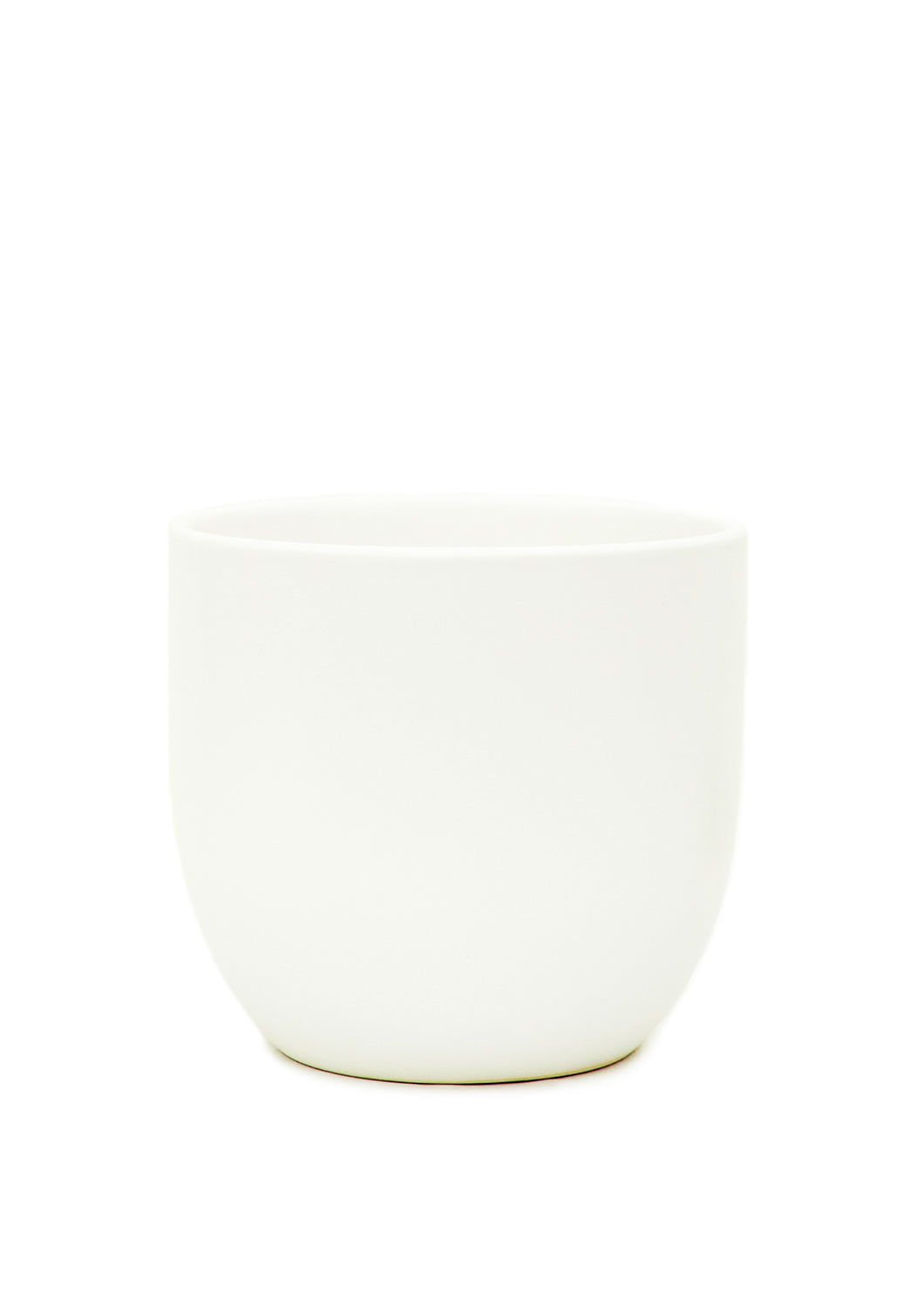 Rounded Ceramic Planter, White 5