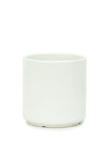 Load image into Gallery viewer, Cylindrical Ceramic Planter, White 5&quot; Wide
