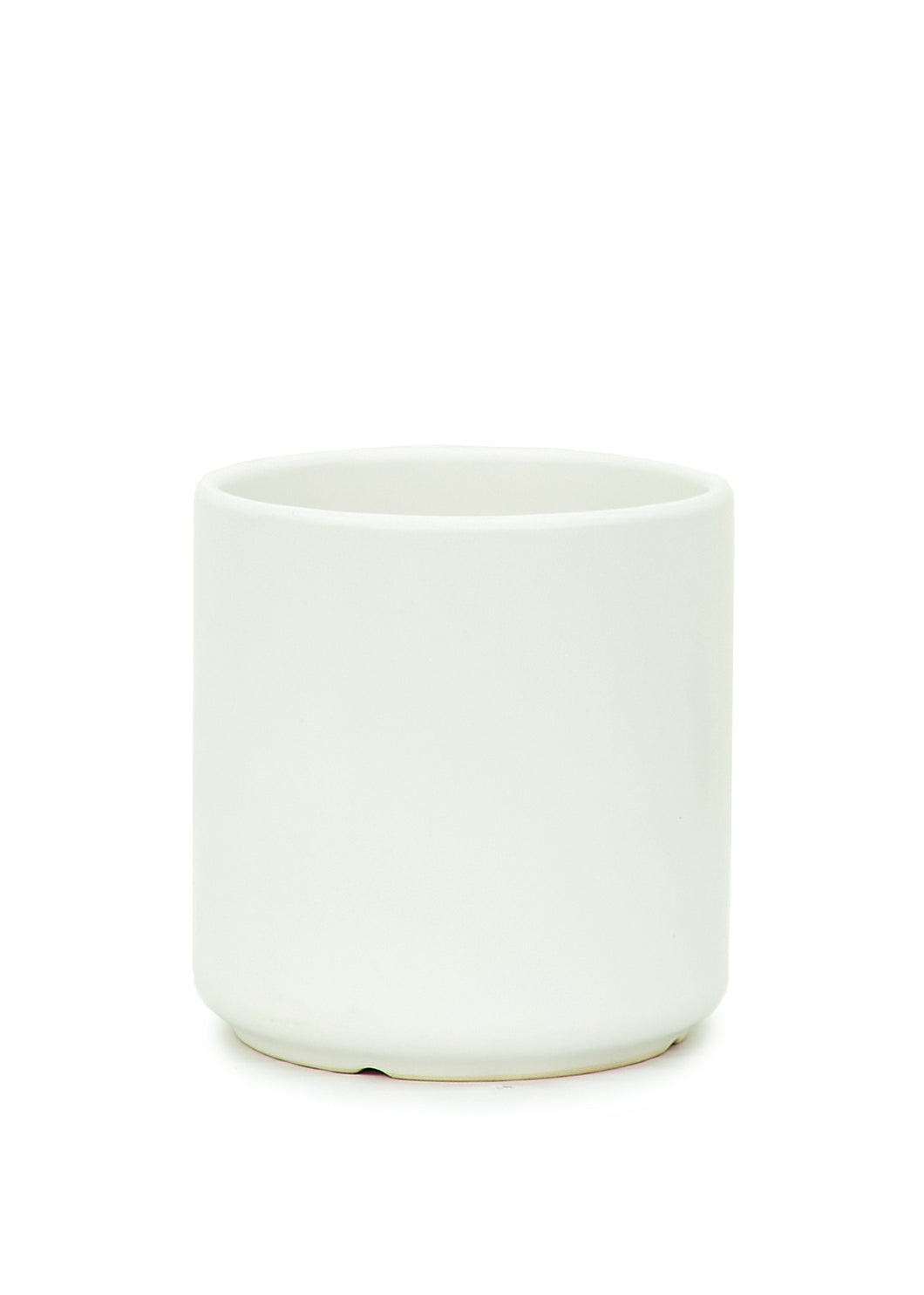 Cylindrical Ceramic Planter, White 7